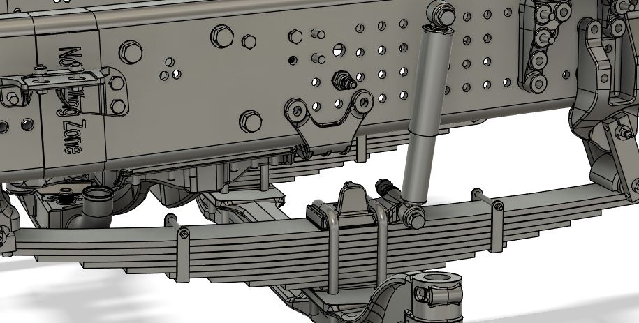 Rear axle leaf-spring pack